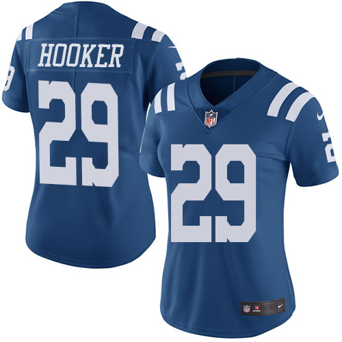 Indianapolis Colts #29 Limited Malik Hooker Royal Blue Nike NFL Women Rush Vapor Untouchable Jersey->indianapolis colts->NFL Jersey